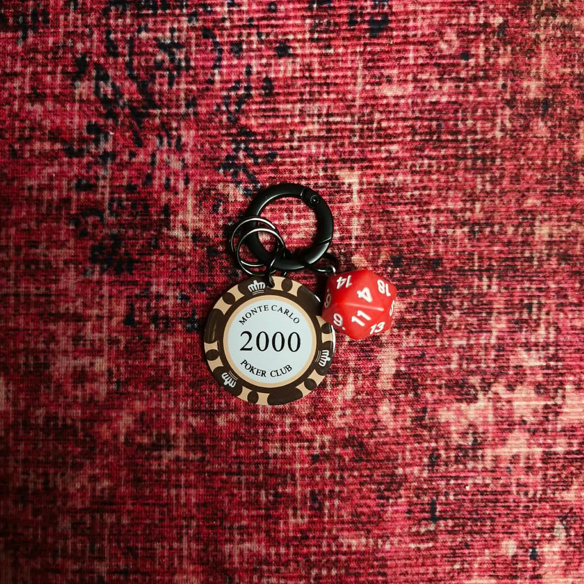Poker Coin & Dice Keychain