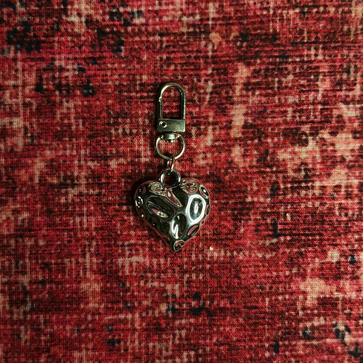 Y2K Chrome Heart Keychain